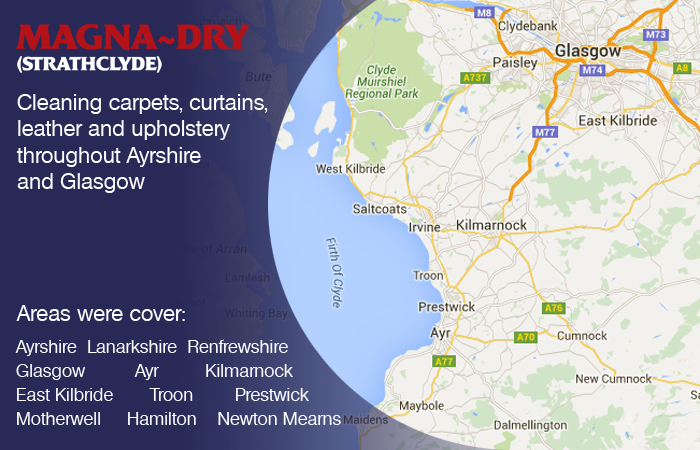 We cover Ayrshire and Glasgow - Carpet Cleaning